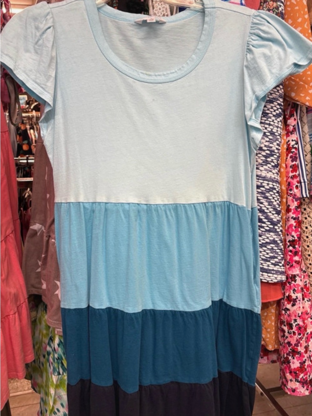 Time and Tru Light Blue Girls' Tee